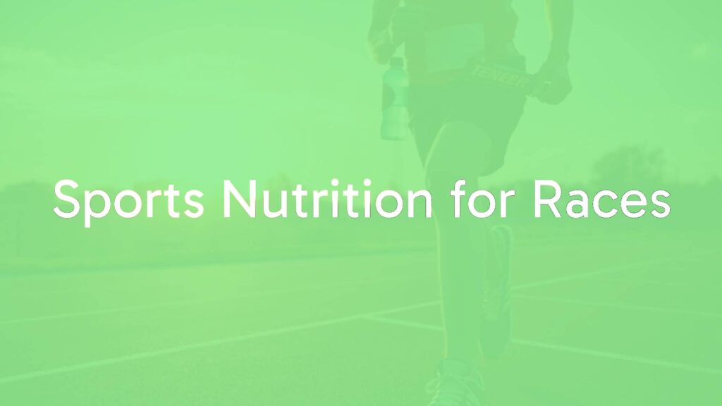 A runner on a race track, holding a water bottle and energy bar, sunrise backdrop, dynamic and energetic, realistic.