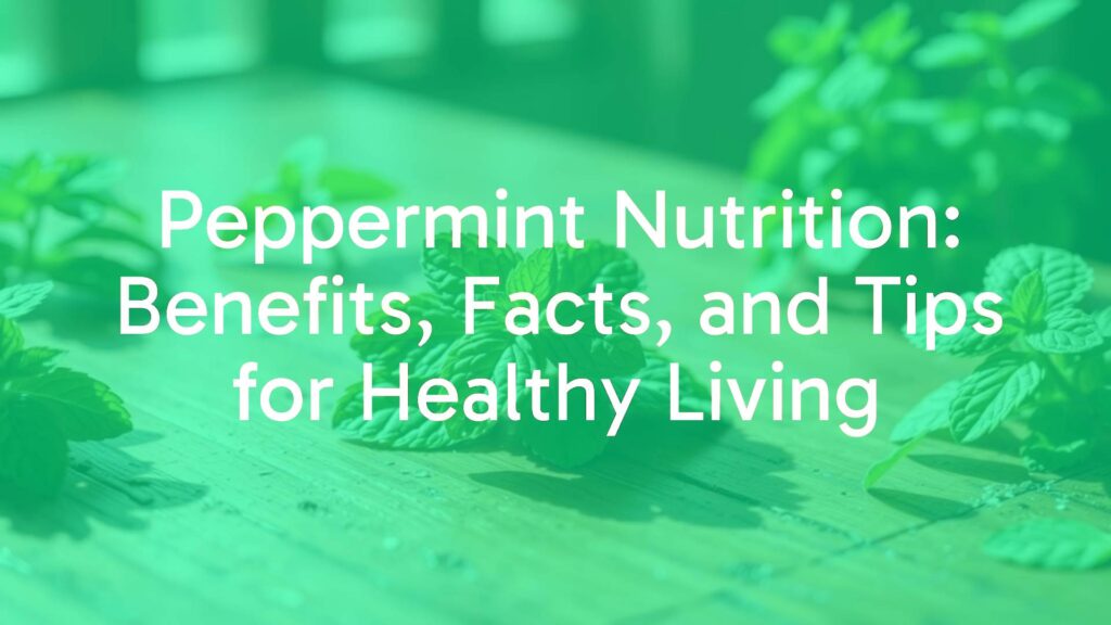 Fresh peppermint leaves on a wooden table, vibrant green, natural light, healthy and refreshing, realistic.