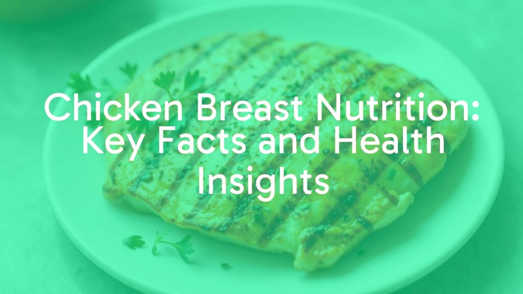 Juicy grilled chicken breast on a white plate, fresh herbs garnish, healthy meal, high-protein food, clean and appetizing, realistic.