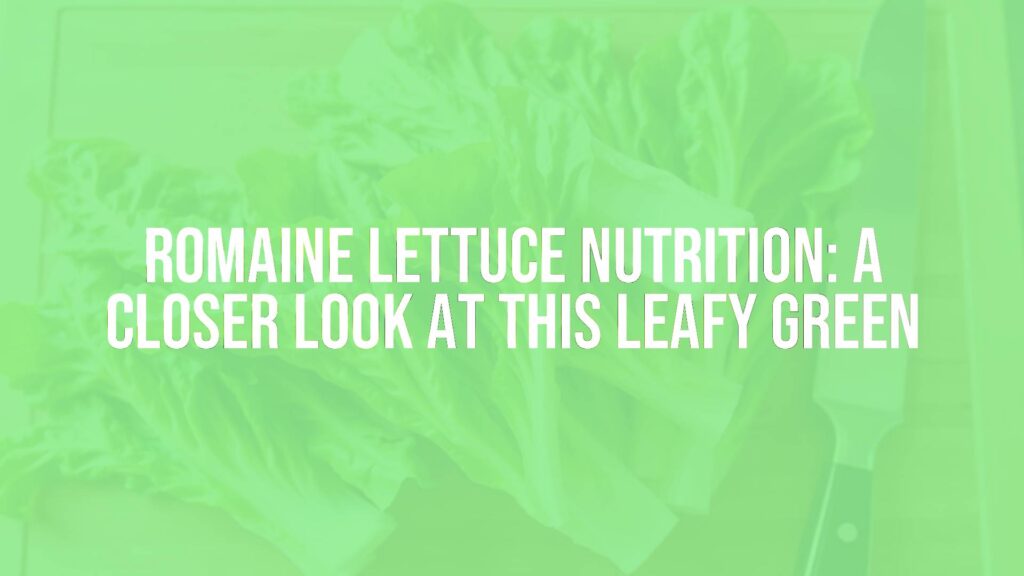 Romaine Lettuce Nutrition: A Closer Look at This Leafy Green